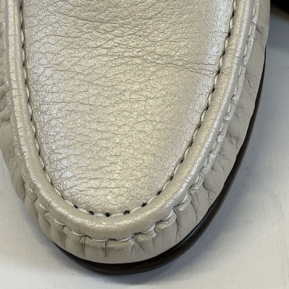 SAS Simplify Loafer Shoe Everyday Leather Pearl Bone Size 9 Med. Tripad Comfort - Picture 2 of 9